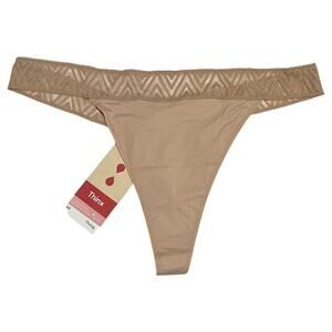 NWT THINX Period Tanga String Thong Underwear 4XL Beige Light Absorbency Size 4X